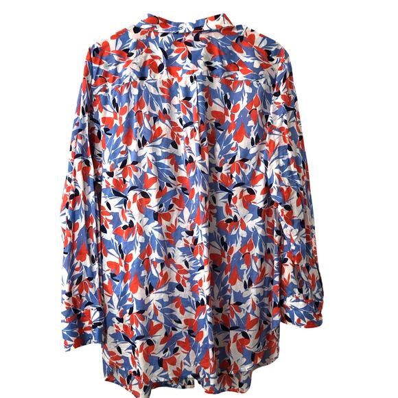 Lauren Cotton lightweight button shirt colorful abstract Ralph Lauren Sz 1X - Picture 7 of 10